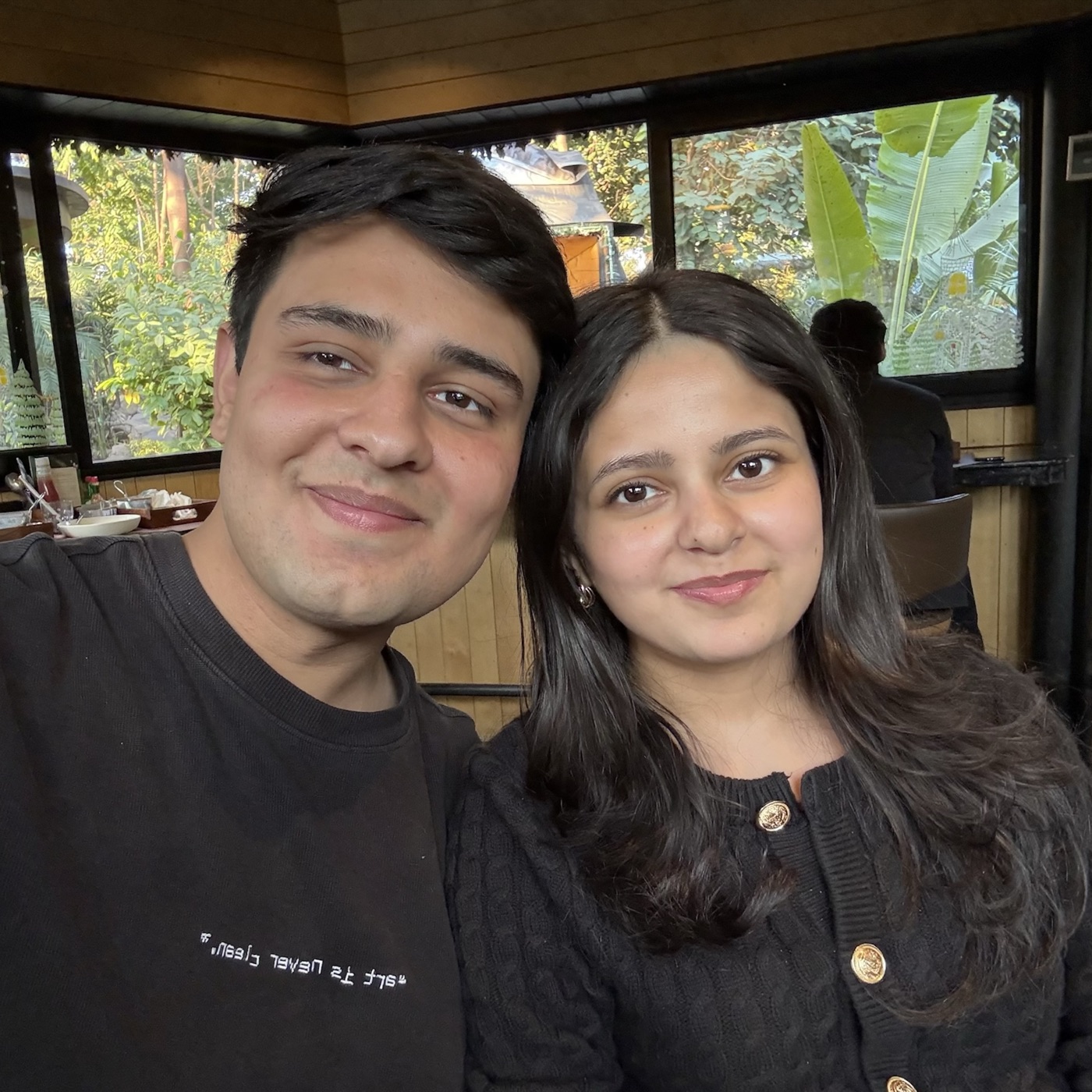 Us at a cafe