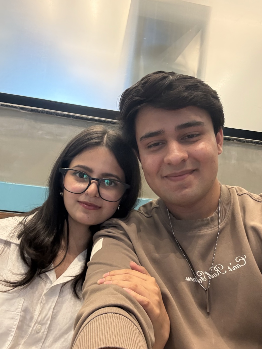 With my work partner