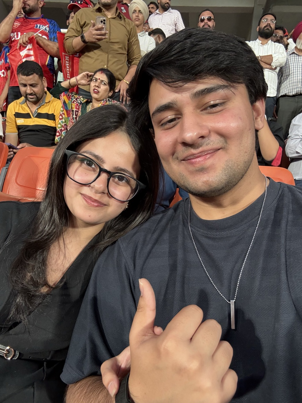 At the cricket stadium